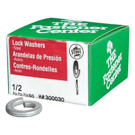 Aceds Split Lock Washer, Zinc Finish, 50 PK 5304639